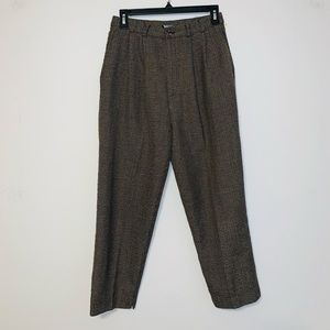 Women’s inclinations cropped pleated pants in houndstooth print